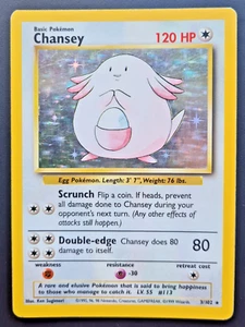 Pokemon Card Chansey 3/102 Holo Rare Base Set Original 1999 WOTC - Picture 1 of 3