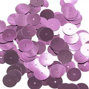Lentejuelas redondas 15 mm rosa rosa metálico lentejuelas de alta costura - Imagen 1 de 2