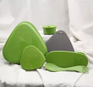 Light my fire, dinning set, camping, carrying case, green and grey - Picture 1 of 5