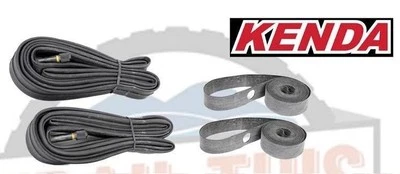 2-Pack Kenda 27x1-1/4" Road Bicycle Inner Tubes + 2-Pack Kenda 27" Rim Strips - Image 1 of 3