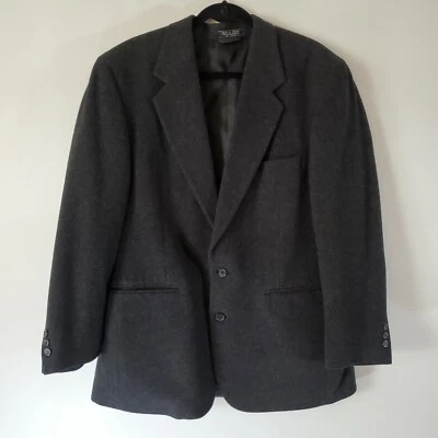 Jeffrey Banks Mens 100% Camel Hair Dark Grey Blazer Jacket Sport Coat 42R 84126 - Image 1 of 4
