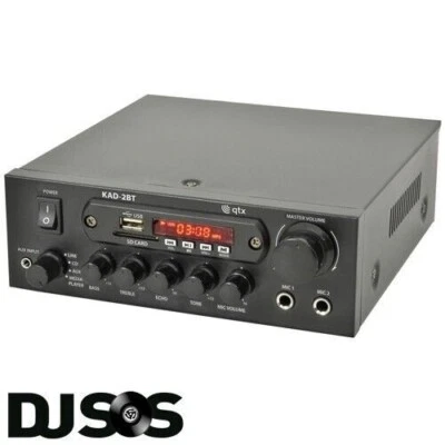 QTX KAD-2BT 55w Digital Stereo Amplifier Bluetooth Tuner USB SD Aux IN Mic Input - Image 1 of 4