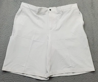 Pantalones Cortos de Golf Dunning Para Hombre 38 Blanco Rendimiento Elastizados Bolsillos Cortados Frente Plano Foto 1 de 4