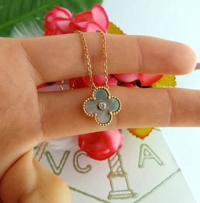 COLLAR VAN CLEEF & ARPELS GRIS MADREPERLA ORO ROSA 18K - N6713 Foto 1 de 4