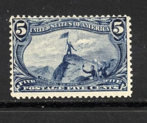 SCOTT 288 1898 5 CENT TRANS MISSISSIPPI EXPOSITION ISSUE MH OG F-VF CAT $70! - Picture 1 of 2