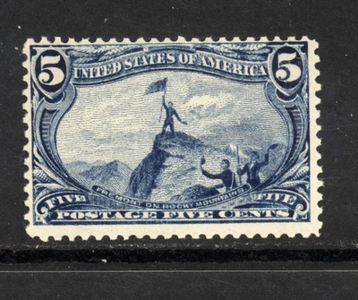SCOTT 288 1898 5 CENT TRANS MISSISSIPPI EXPOSITION ISSUE MH OG F-VF CAT $70! - Image 1 of 2