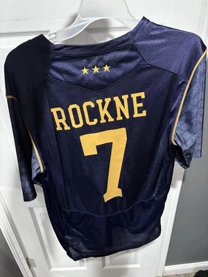 Notre Dame #7 Knute Rockne Under Armour Football Jersey Navy Men’s Adult Small - Image 1 of 4