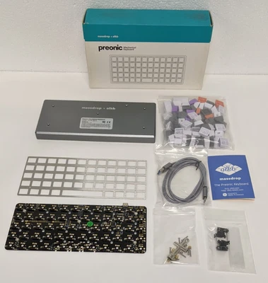 Massdrop x OLKB Preonic Keyboard Round 4 Kit - Gunmetal, Acute Keycap Set, Matia - Image 1 of 4