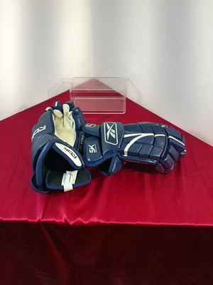 Guantes de hockey Reebok 15” HG5k cuero hockey sobre hielo NHL RBK azul/blanco   Foto 1 de 4