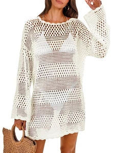 Mujeres Traje de baño Crochet Natación Cubrir 2025 Verano Traje de baño Traje de baño Malla K... - Imagen 1 de 8