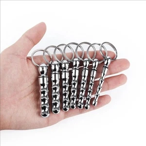 Male Stainless-Steel-Urethral Plug Dilator Stretcher Sounding Beads Rod 7 Sizes - Picture 1 of 30
