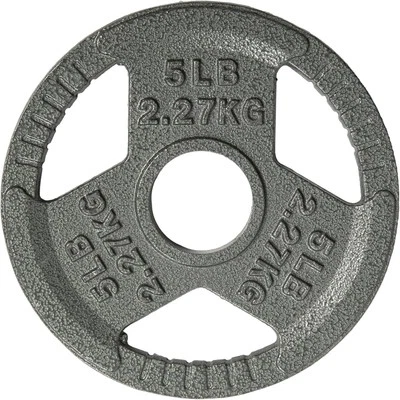 Alças de ferro fundido Yes4All Tri-Grip Olympic S. 5LBS, B. 5 lb (único - cinza)  - Imagem 1 de 4