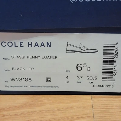 Cole Haan Zapatos Mujer Talla 6.5 Negro Stassi Penny Mocasín Cuero EU 37 W28188 Foto 1 de 3