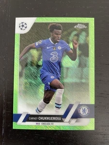 2022-23 Topps Chrome #91 Carney Chukwuemeka Neon Green Shimmer Refractor #/399 - Bild 1 von 2