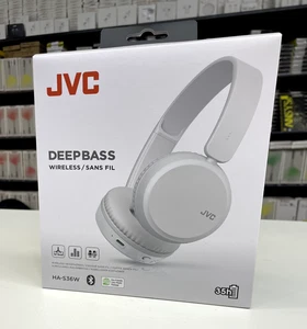 JVC Deep Bass HA-S36W Wireless Bluetooth On-Ear Headphones/Black | Build-in Mic - Picture 1 of 5
