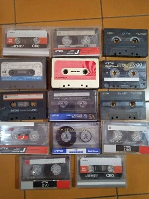 Lote de 14 cintas de casete usadas de colección ACME TDK AMPEX Foto 1 de 4