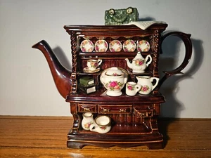 VINTAGE ROYAL ALBERT( OLD COUNTRY ROSE) WELSH DRESSER TEA POT 1996 - Picture 1 of 23
