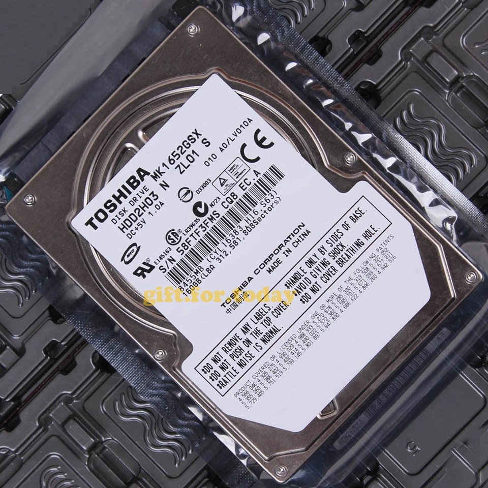 TOSHIBA 160 GB 5400 RPM SATA 2.5" (MK1652GSX) Internal Hard Drive HDD  - Image 1 of 1