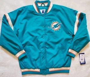 Miami Dolphins ๐ฌ 1966 Superbowl Starter Jacket Quilt Lined Womens Sz Med ๐ - Picture 1 of 17