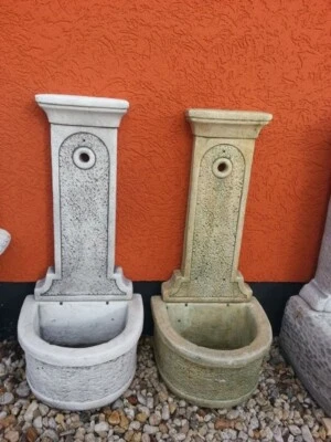 Brunnen, Wandbrunnen, 95 cm Gartenbrunnen, Steinguss Skulpturen Steinfiguren - Bild 1 von 4