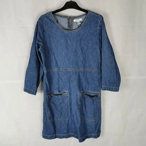 Ladies Dress Size 10 FOREVER 21 Blue Denim Mini Smart Casual Day - Picture 1 of 8