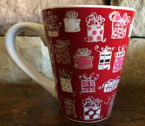 Starbucks 2004 Christmas Red Present Gifts 14oz Ceramic Mug  - Picture 1 of 6