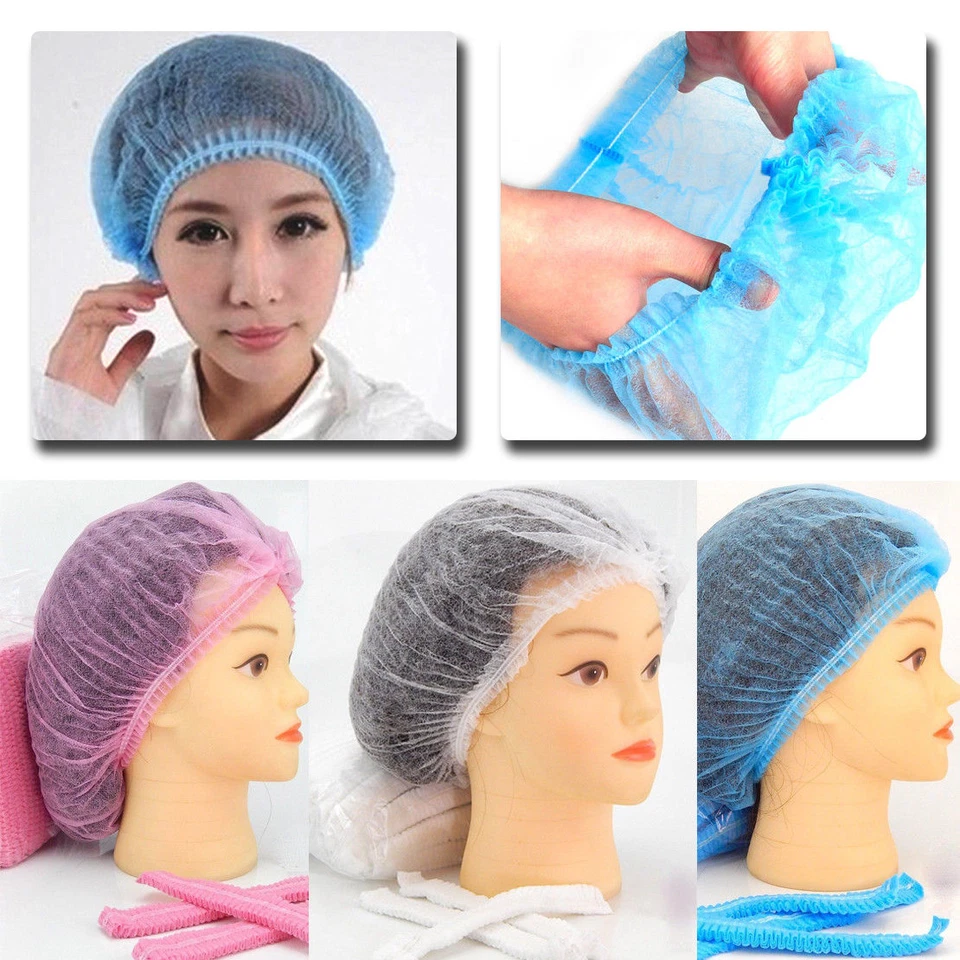 Gorra desechable de maquillaje permanente microblading de 25 piezas para catering sombrero elástico Foto 1 de 2