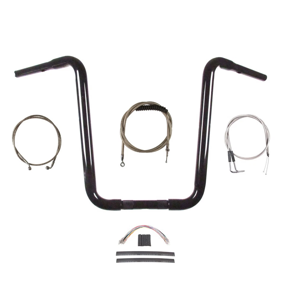Kit de manillar Ape Hanger 1996-2003 1/4" negro estrecho 16" Harley Sportster Foto 1 de 2