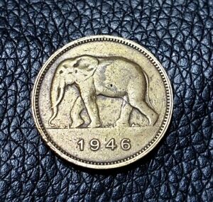 1946 Belgian Congo 2 Franc Coin