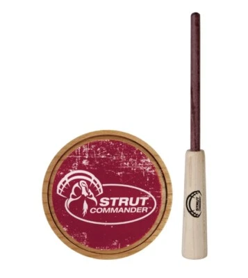 Strut Commander Ole Scratch Cherry Crystal Turkey Pot Call Hickory Striker - Image 1 of 2