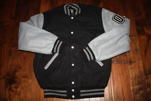 Vintage Stewart Strauss Letterman Varsity Jacket RAIDERS NETS COLORS M TALL - Picture 1 of 4