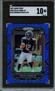 2022 Panini Prizm Velus Jones Jr. Blue Shimmer Prizm /25 SGC 10 Bears Rookie - Picture 1 of 1