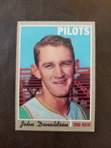 JOHN DONALDSON 1970 TOPPS BASEBALL CARD #418 SEATTLE PILOTS
