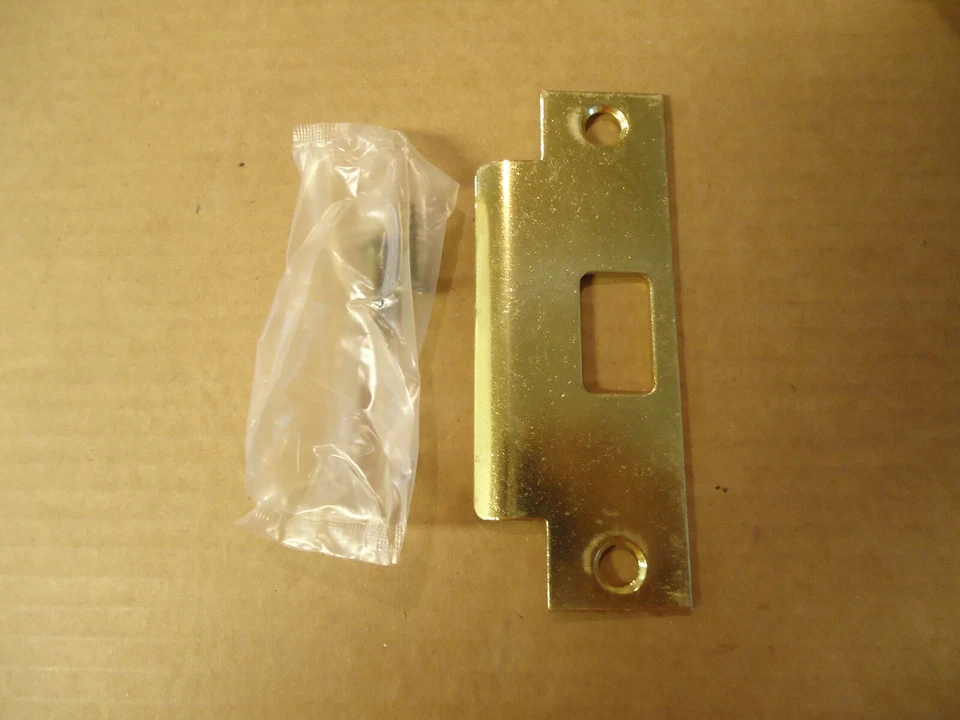 KWIKSET ASA - 4 7/8" - Cylindrical Lock Strike Plate, brushed / satin brass - US4