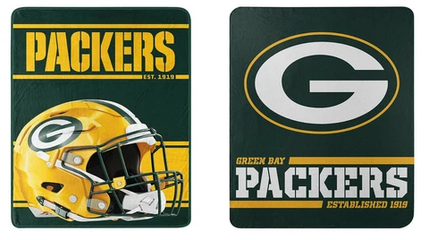 Green Bay Packers Blanket - Bed Throw - Fleece Blanket - PICK YOUR STYLE (NFL) Cover