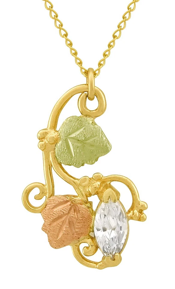 Colgante de oro 10K Black Hills con circonio cúbico marquesa Foto 1 de 1