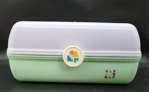 VTG Caboodles Lavender Purple & Mint Green Makeup Carrying Case 5626 Mirror B18 - Picture 1 of 9