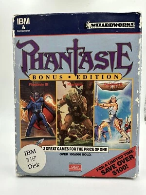 Phantasie Bonus Edition (IBM 3.5 1990) Phantasie I, III & Wizard Crown BOX ONLY - Image 1 of 4