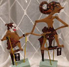 Art culturel, marionnettes d'ombre en bois, fabriquées à Yogyakarta, Indonésie
