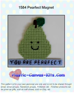 You are Pear-fect Imán-Fruta-Plástico Lona Patrón o Kit - Imagen 1 de 1
