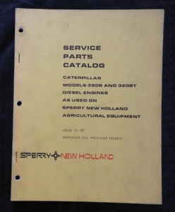 NEW HOLLAND EQUIPMENT 3208 3208T CATERPILLAR DIESEL ENGINE PARTS CATALOG MANUAL - Picture 1 of 6