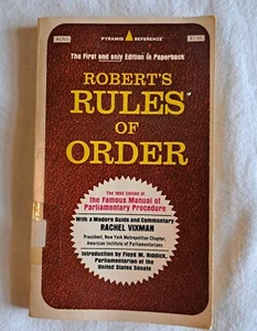 Vintage 1975 Robert's Rules of Order The First Paperback Edition - Bild 1 von 7