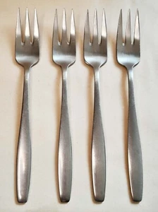 4 vtg Moderna BOSTON dinner forks 7½in 19cm satin stainless (similar Elkington) - Picture 1 of 14