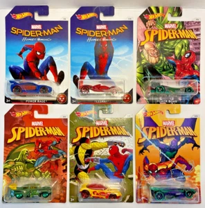HOT WHEELS  - MARVEL SPIDER-MAN Series 2016 - Complete Set - NEW Unopened - Picture 1 of 19
