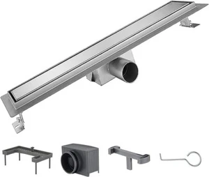 36in Linear Shower Drain - horizontal 2 inch side outlet 304 stainless steel - Picture 1 of 11