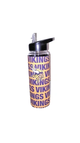 NFL Minnesota Vikings 25 oz Bold Neo Flip Top Water Bottle Cover