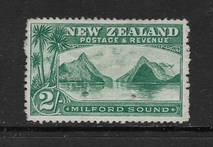NEW ZEALAND 1898, MILFORD SOUND, 2/- Bluish Green, MNG - Picture 1 of 2