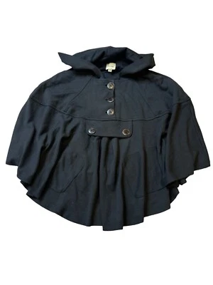 Ella Moss Capa Poncho Sudadera Capa Con Capucha Talla XS Gris Oscuro Usado en Excelente Condición Foto 1 de 4