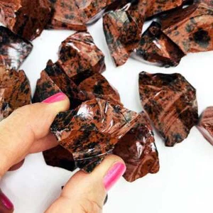 Rough Mahogany Obsidian Raw Stone Natural Healing Quartz Crystal Unique Decor - Picture 1 of 3