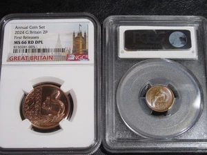 NGC PCGS  SQUIRLL set GB 2024 66 DLP and 1969 Norway MS66 Brn   graded  animal - Picture 1 of 6